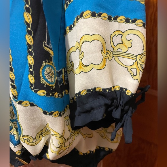 CACHÉ blue & white nautical chain print jacket L - Picture 7 of 9